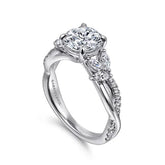 14K White Gold Deisha Marquise Accent Diamond Semi-Mount 1.5CT Center Ring S2086948